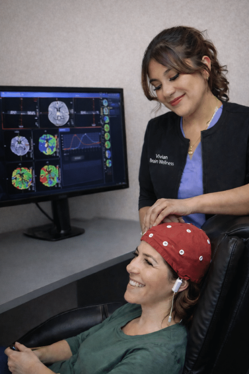 qEEG brain mapping session at Brain Wellness Center Modesto